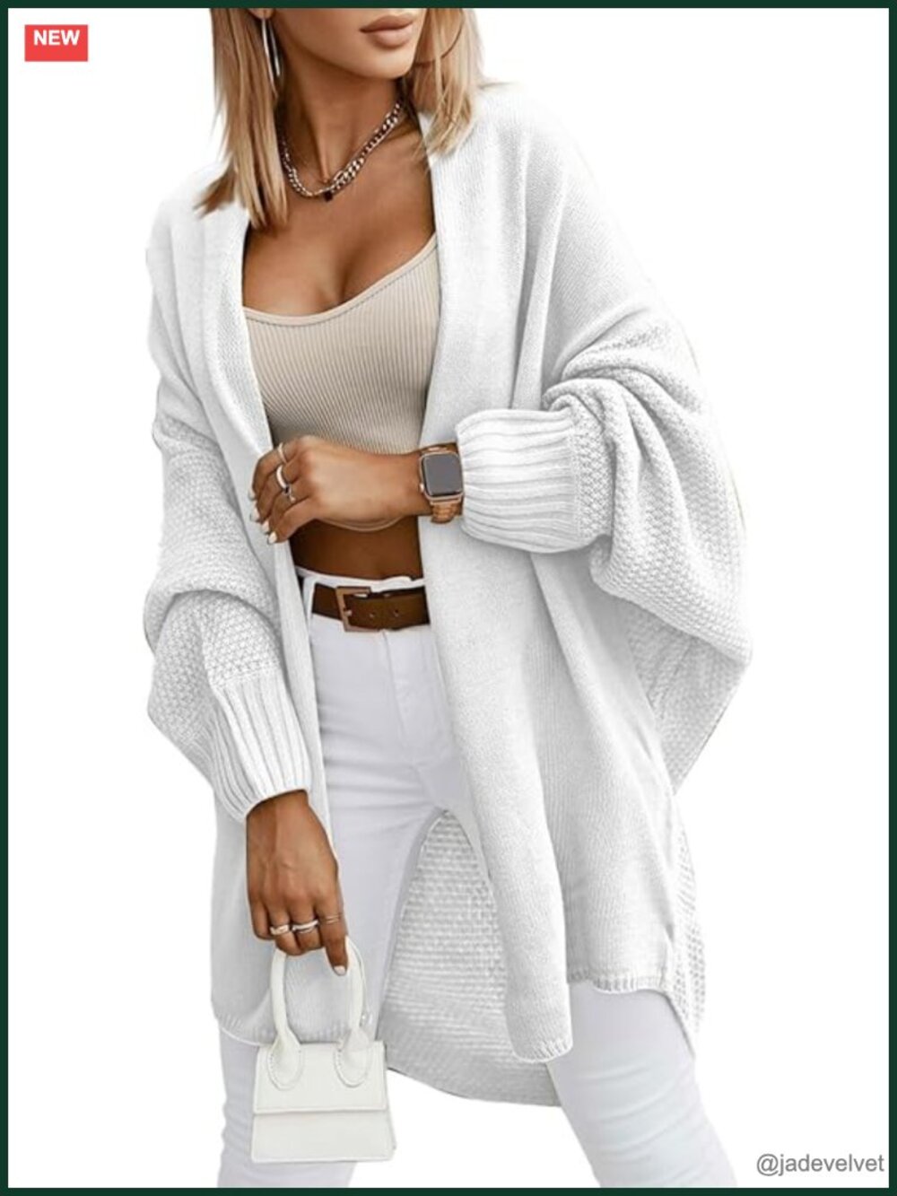 Oversized Open Front Batwing Sleeve Long Cardigan Sweater Fall Trendy